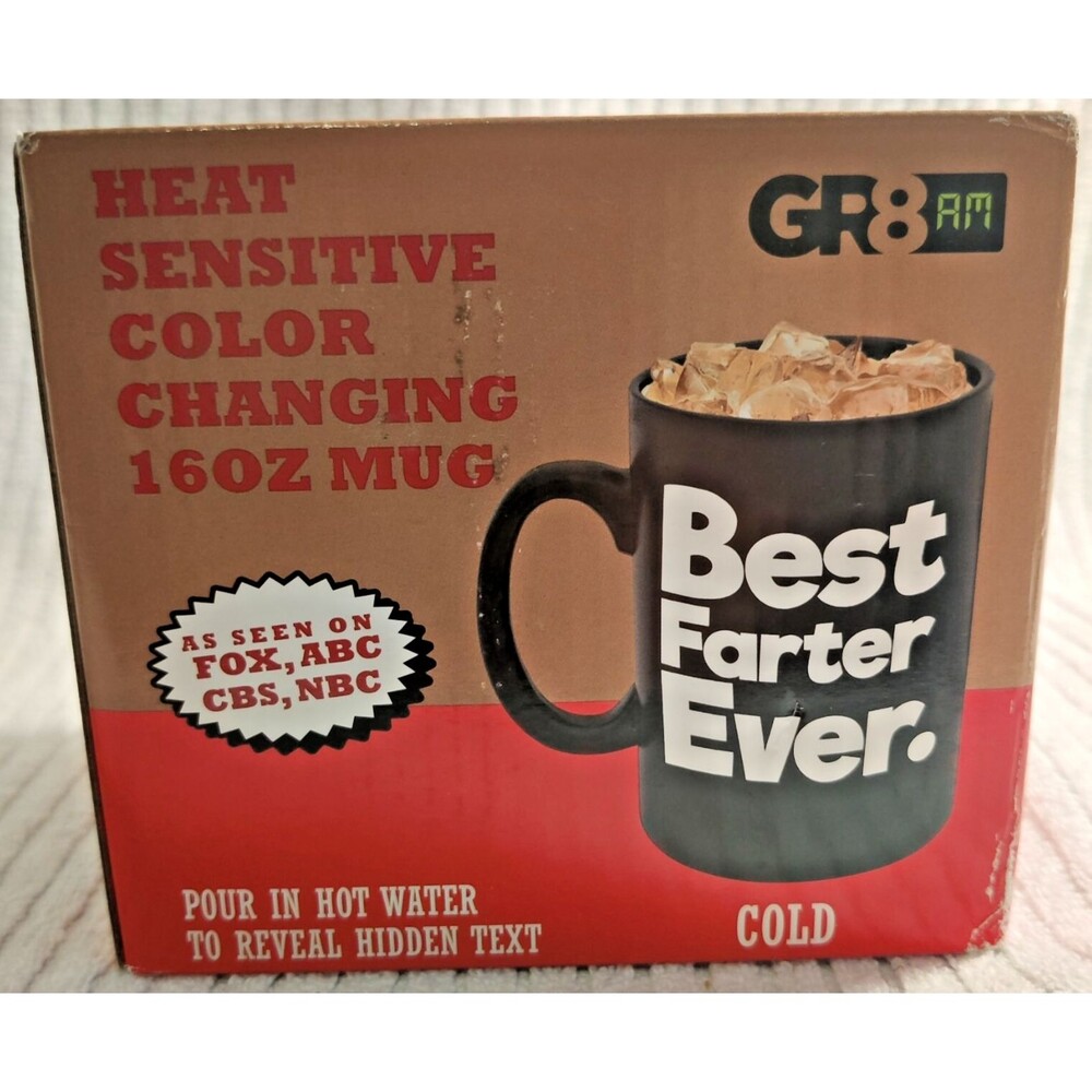16 Ounce Color Changing Mug Father's Day,Funny,Gift "Best Farter Ever" -NEW